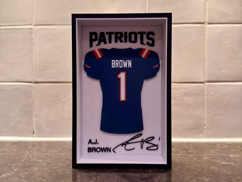 A.J. Brown - New England Patriots - Jersey Frame