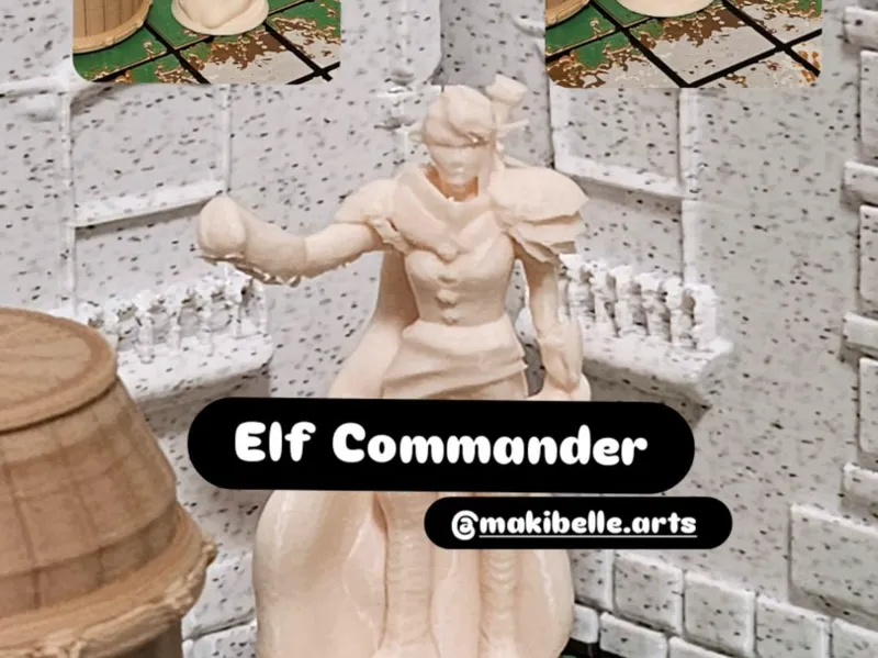 Elf Commander D&D Miniature - Nomad Sculpt
