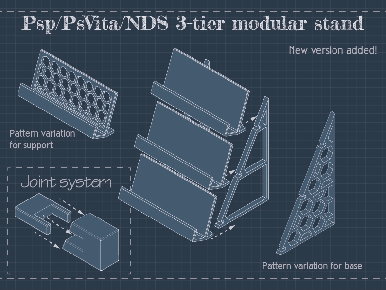 3-Tier Desk Stand for PSP, PS Vita & Nintendo DS