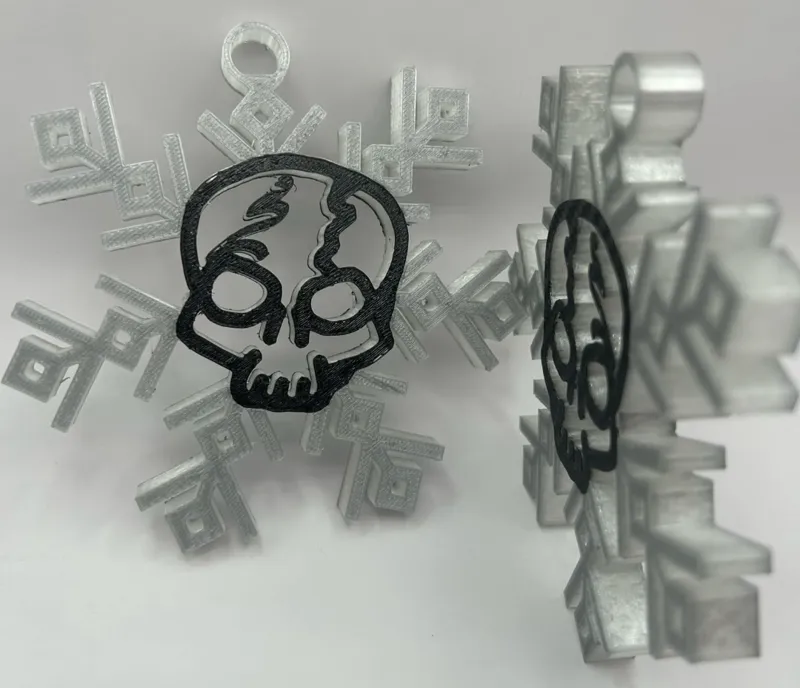 Skull Snowflake Ornament