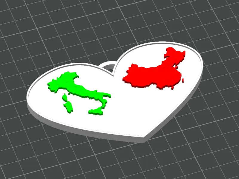 Cuore Italia - Cina - Personalizzabile