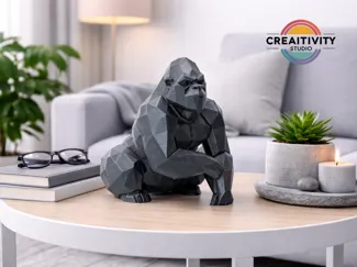 Low-Poly Gorilla "Atlas" - Free Commercial Use
