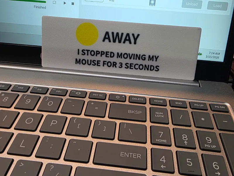 Real Teams Status - Away I Stopped Moving My Mouse