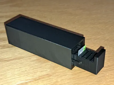 Compact sliding Micro SD card holder