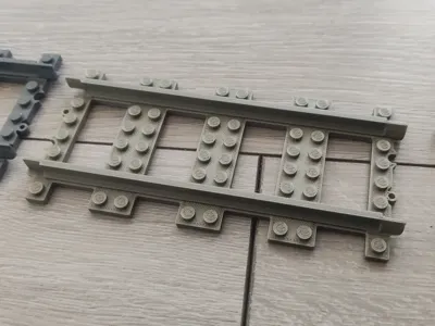 Brick train - Straight track rail