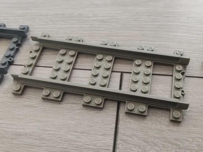 Brick train - Straight track rail