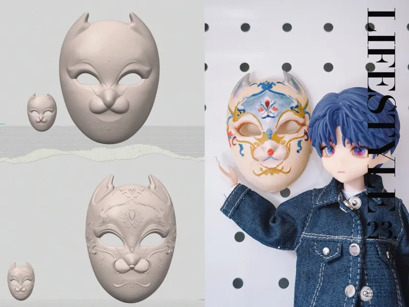 人间缱绻意祁煜面具 · OB24 / 1/4 BJD 适配版