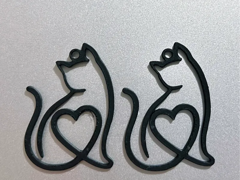 Orecchini Gatto Stilizzato con Cuore