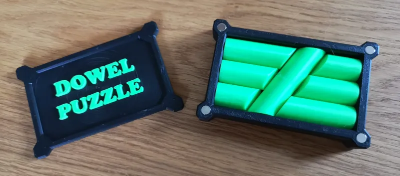 Dowel Puzzle with Lid