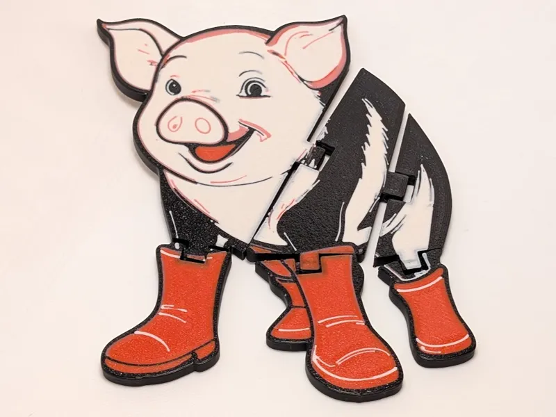 Pig In Rain Boots Flexi