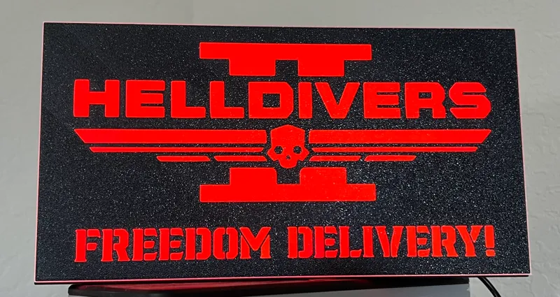 Helldivers Lightbox - "FREEDOM DELIVERY!"