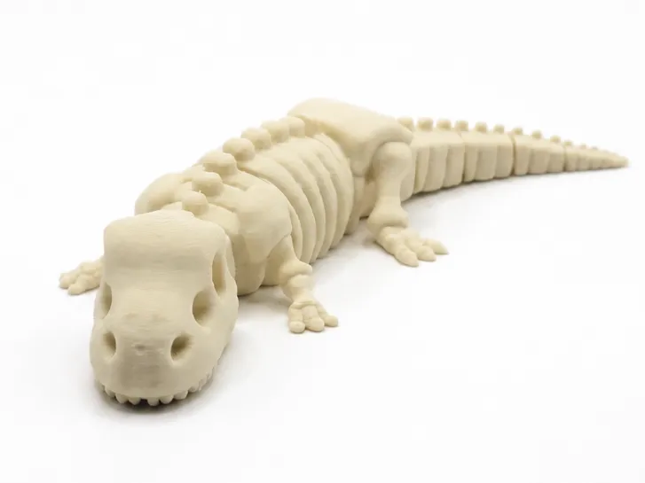 Objeto manipulable: Flexi Fossil Series: T. Rex. Referencia del modelo original.