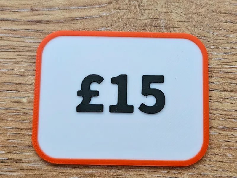 £15 Price tag