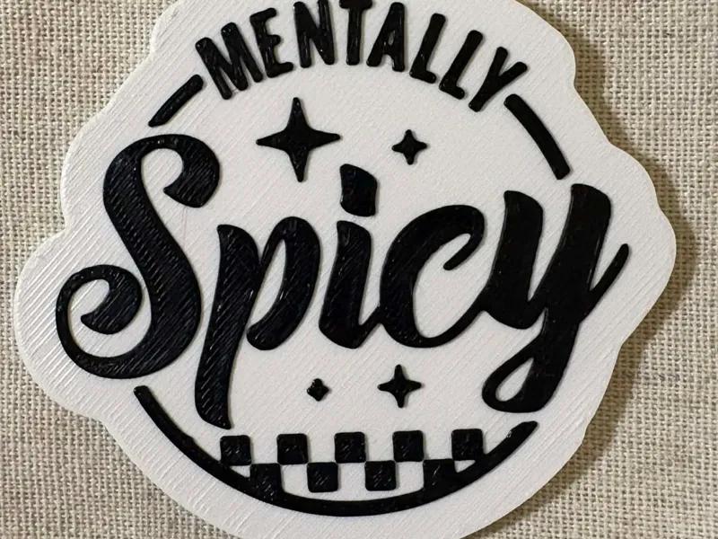 Mentally Spicy Keychain / Tag