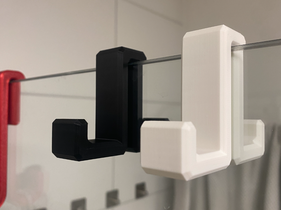 Glasshook Bathroomhook Showerhook 6/8/10 mm 