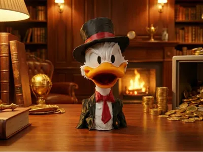 Dagobert Duck Scrooge McDuck Bust Disney figure