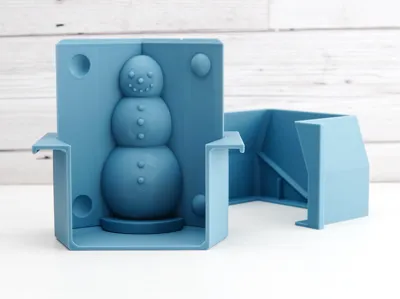 Snowman Ornament - 3 Part Slipcasting Mould (v2)