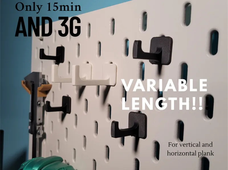 Customizable Hook Ikea Skadis