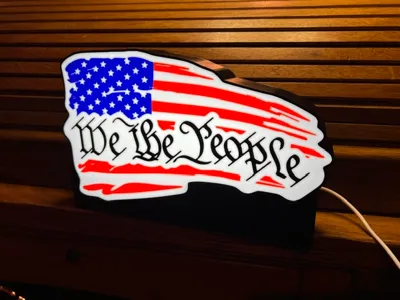We the People LED Light (Wall or Desk mount)