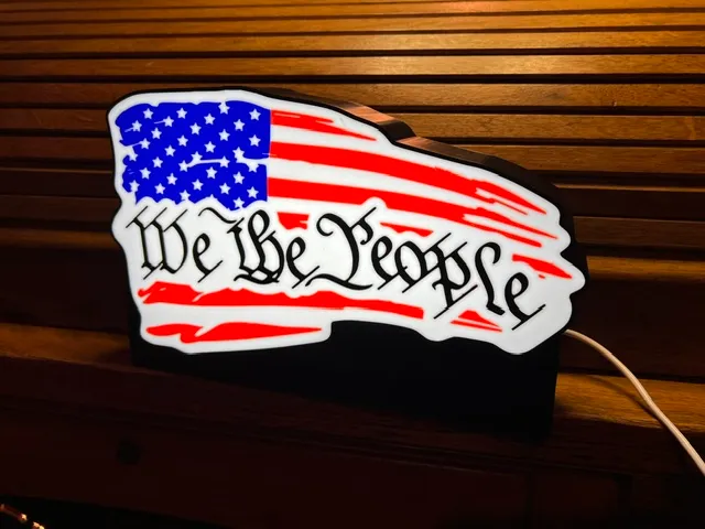 We the People LED Light (Wall or Desk mount)