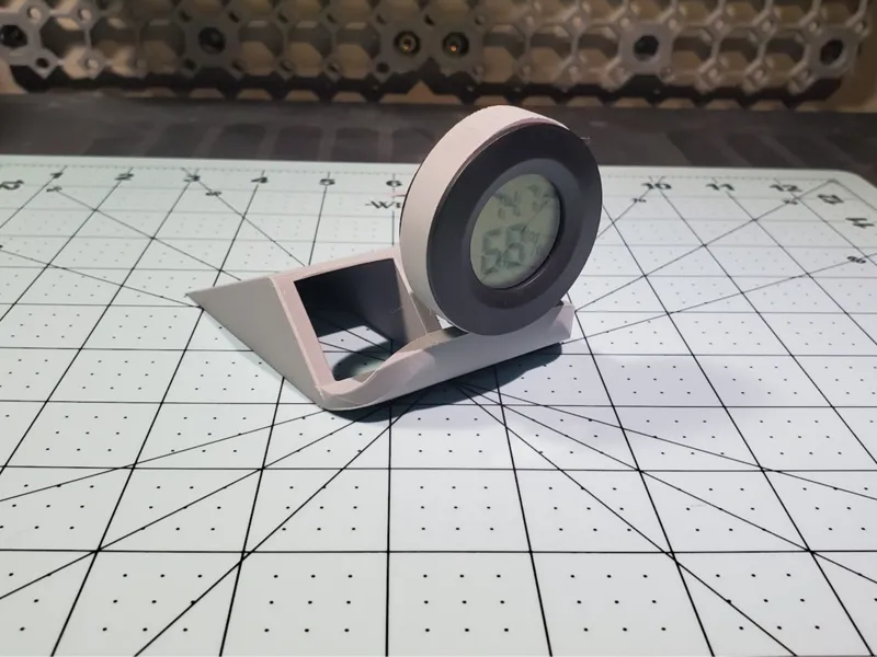 Food storage container hygrometer stand