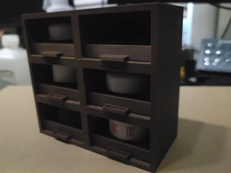 Dab/Concentrate Jar Cabinet with Drawers