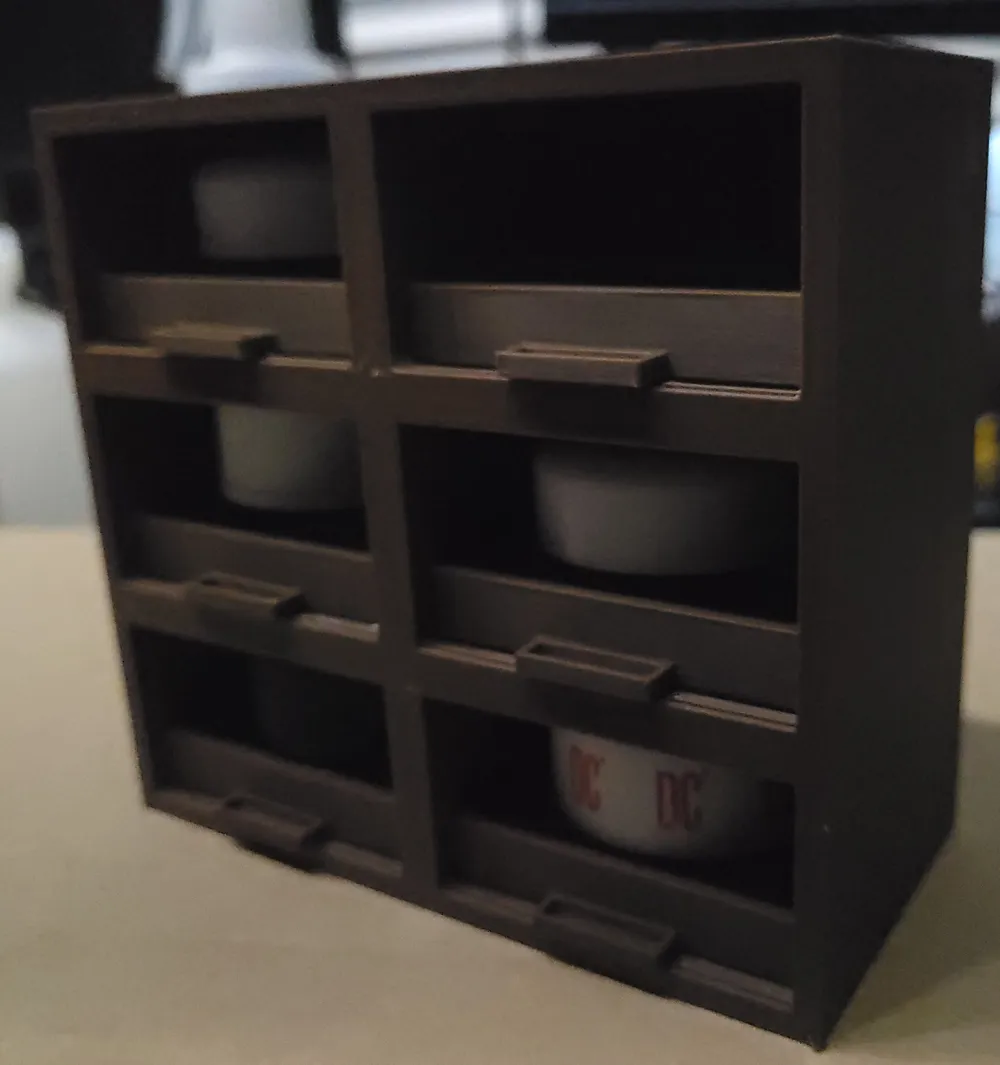 Dab/Concentrate Jar Cabinet with Drawers - Free 3D Print Model - MakerWorld