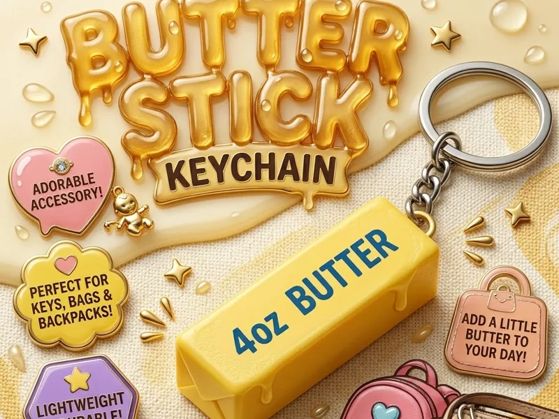 Mini Butter Keychain-Purse & Backpack Accessory