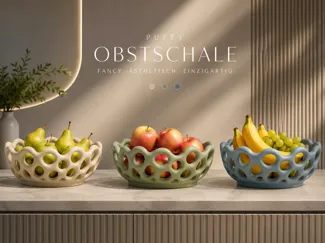 Moderne Obstschale im organischen Design