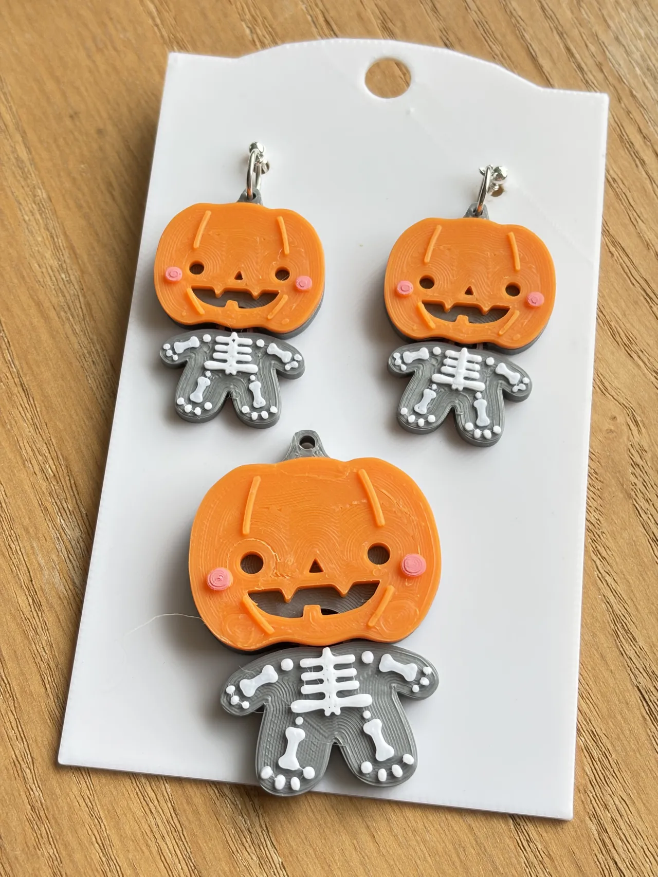 Pumpkin Baby Bones earring / keychain view 3