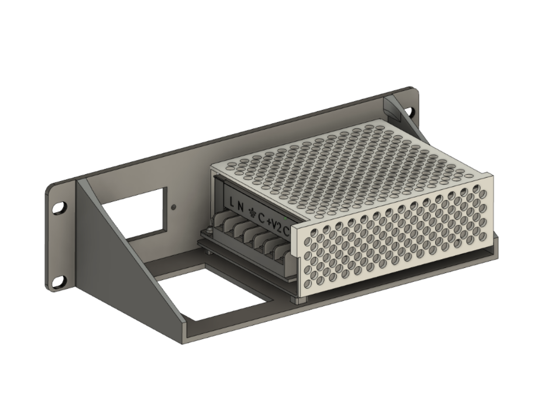 Mini rack 10 pouces - support PSU + switch