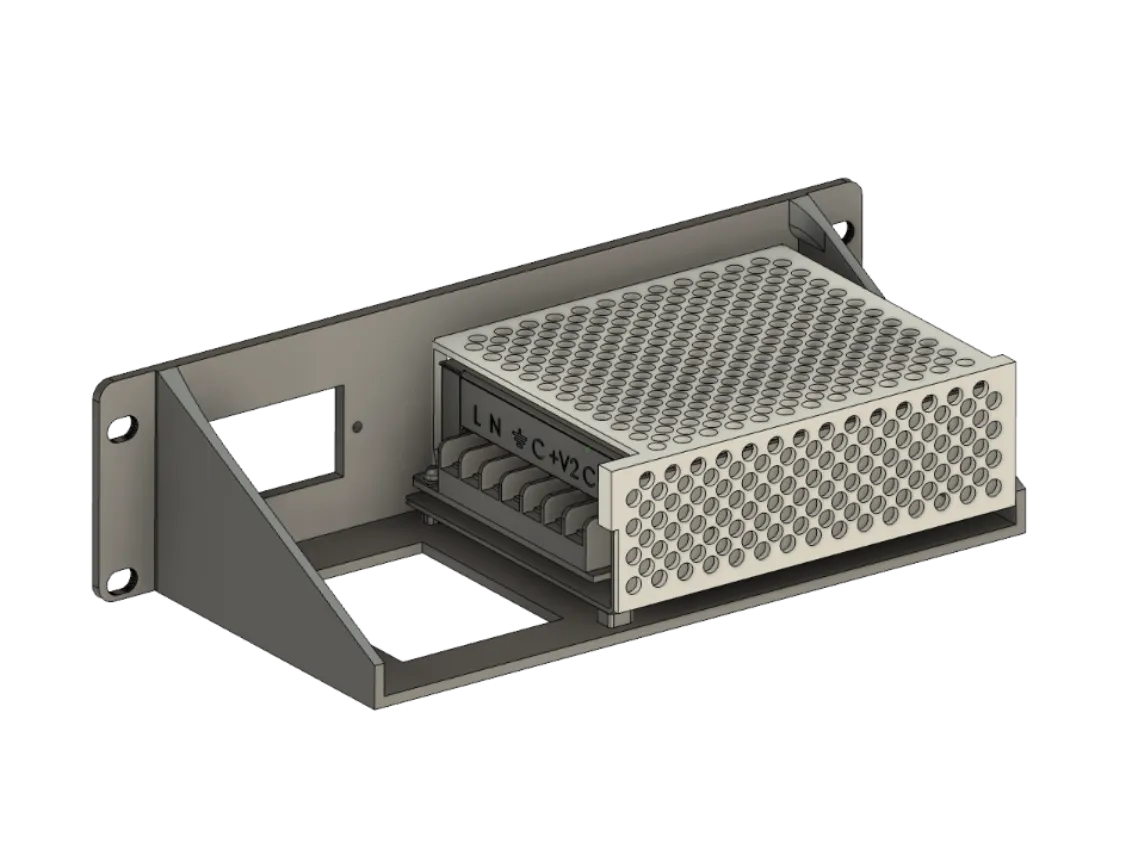 Mini rack 10 pouces - support PSU + switch - Free 3D Print Model ...
