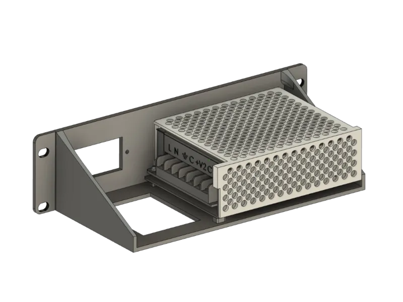 Mini rack 10 pouces - support PSU + switch