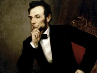 Abe lincoln with gamer glasses