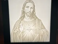 Lithophane Sacré-Cœur de Jésus pour caisson lumineux 10x10 — photo 2