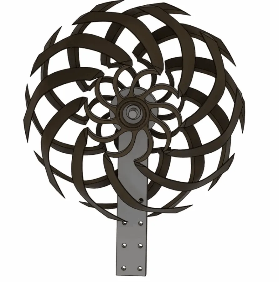 Whirling Wonders: The Dual-Rotor Wind Sculpture view 4