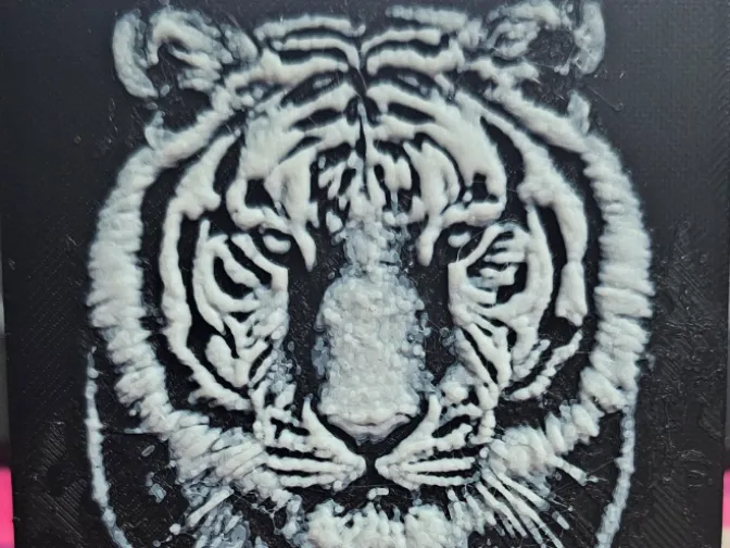 Hueforge tiger 80x80mm