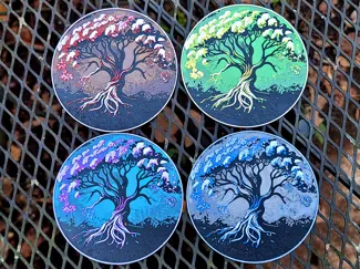 Four Seasons Tree of Life Coaster Set