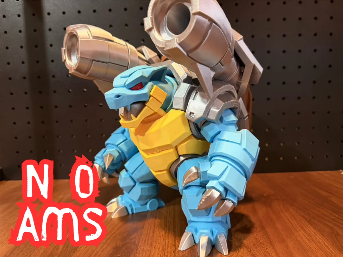Многоцветная mecha-статуя черепахового персонажа - Арт и дизайн - PLA - изделие 3D-печати