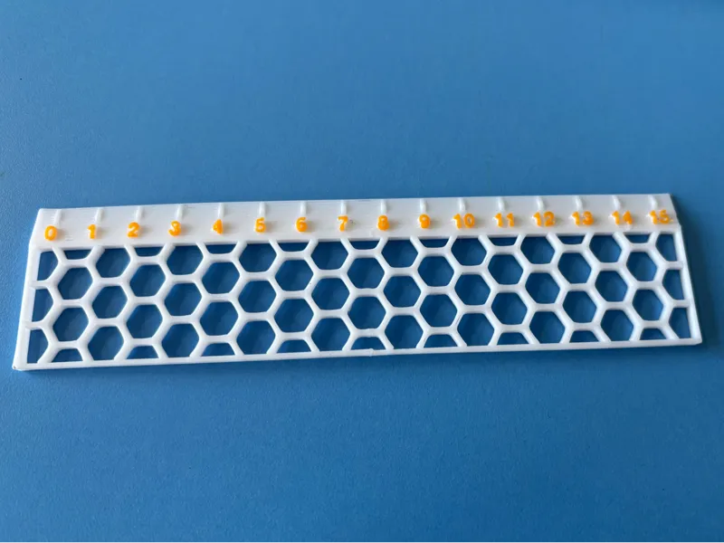 15cm Basic Honeycomb hex ruler
