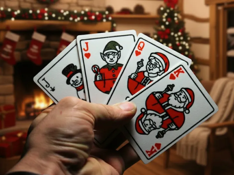 Christmas Throwing Cards