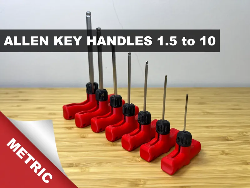 Allen key handles - Print in Place ( Metric )
