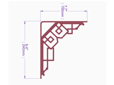 #003 Art Deco  Shelf Bracket