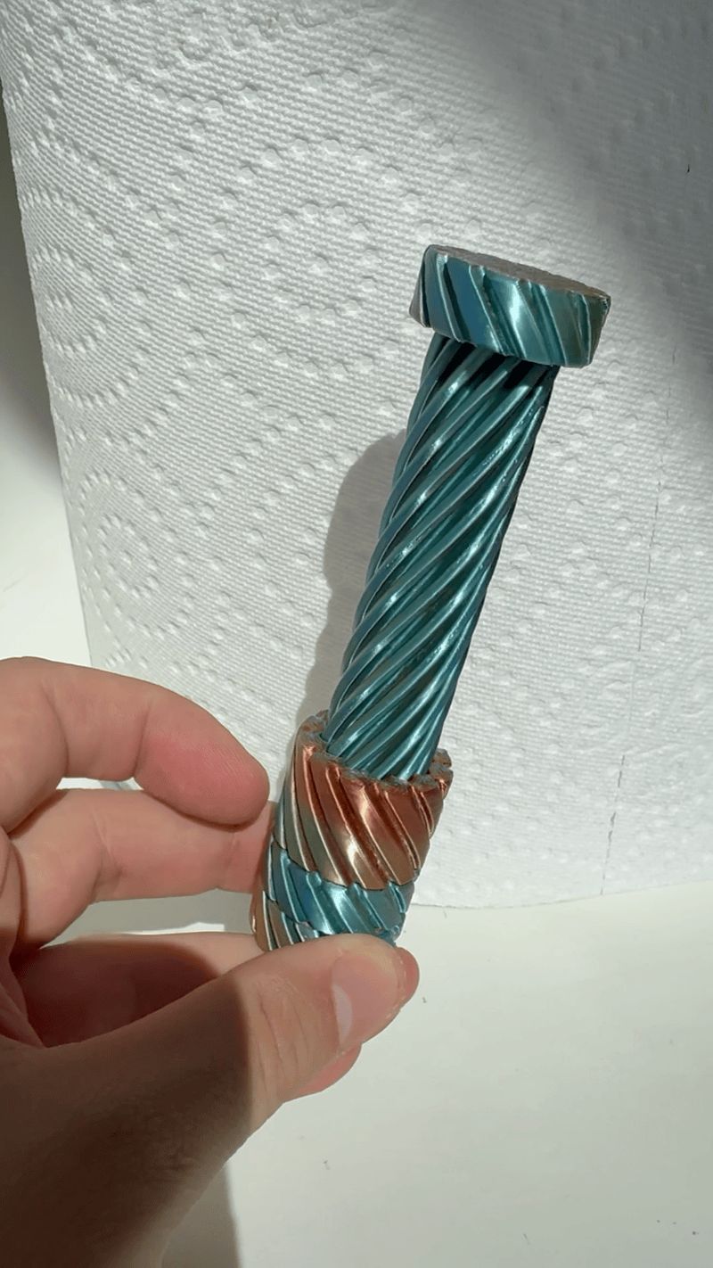 Spiral twist widget, single or double slides 