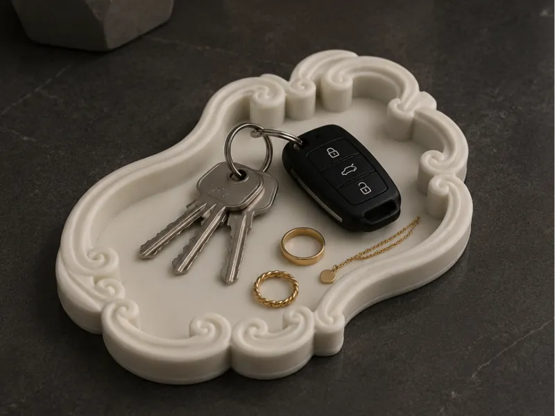 Elegant baroque style tray