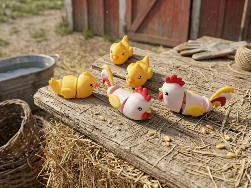 mini flexi hen and chick