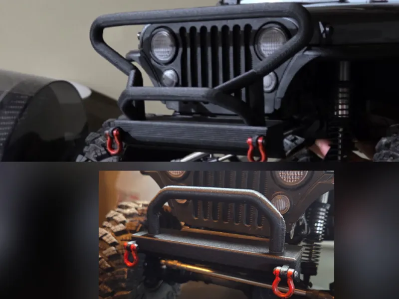 SCX10.3 CJ7 Front Bumpers - 2 Versions