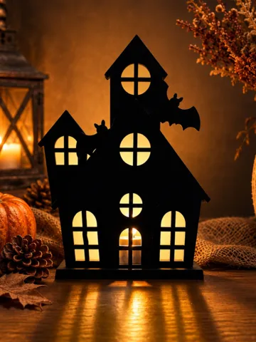 Accesorio de iluminación decorativa: Haunted House Tealight Holder — vista de referencia 2