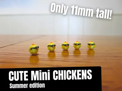 Cute Baby Chick! Only 11mm tall! (SUMMER EDITION!)