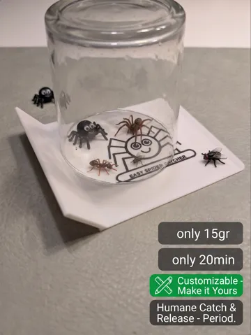 Letrero o emblema decorativo: Easy Spider Catcher | Fast & Safe Humane Bug Trap — vista de referencia 2